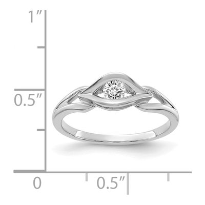 14K White Gold Diamond Channel Ring Mounting – view 2