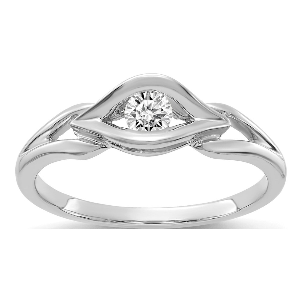 14K White Gold Diamond Channel Ring Mounting