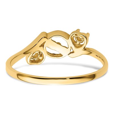 14K Yellow Gold Pearl Ring Mounting – view 4