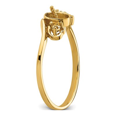 14K Yellow Gold Pearl Ring Mounting – view 5