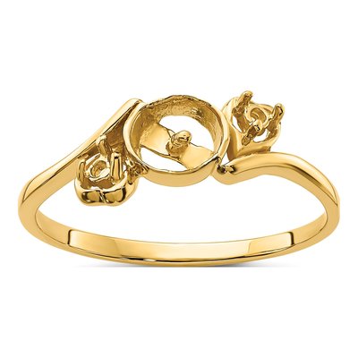 14K Yellow Gold Pearl Ring Mounting