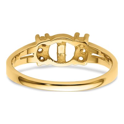 14K Yellow Gold Pearl Ring Mounting – view 4
