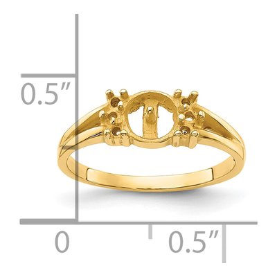 14K Yellow Gold Pearl Ring Mounting – view 6