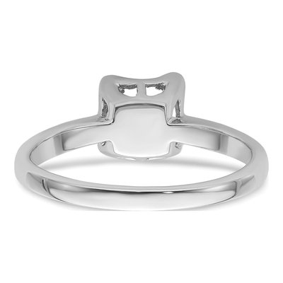 14K White Gold Pearl Ring Mounting – view 4