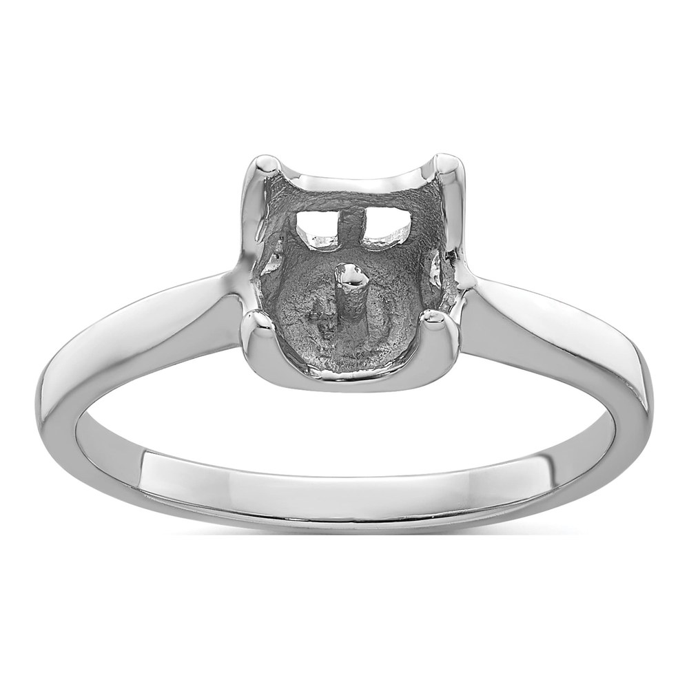 14K White Gold Pearl Ring Mounting
