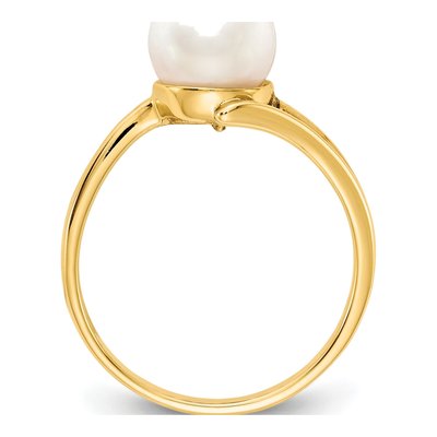 14K Yellow Gold Freshwater Pearl Ring Mounting – view 2