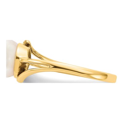 14K Yellow Gold Freshwater Pearl Ring Mounting – view 3
