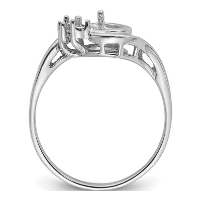 14K White Gold Pearl Ring Mounting – view 3