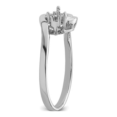14K White Gold Pearl Ring Mounting – view 5