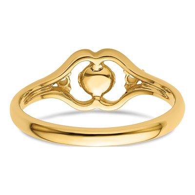 14K Yellow Gold Pearl Ring Mounting – view 4