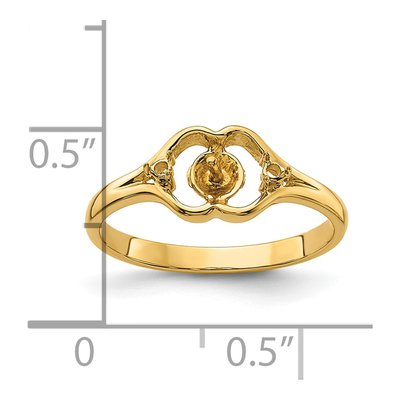 14K Yellow Gold Pearl Ring Mounting – view 6