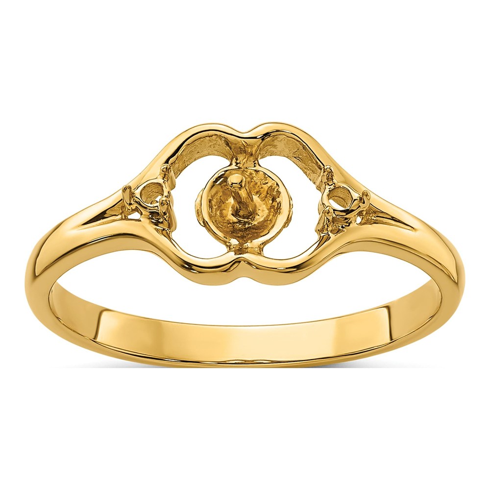 14K Yellow Gold Pearl Ring Mounting