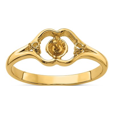14K Yellow Gold Pearl Ring Mounting