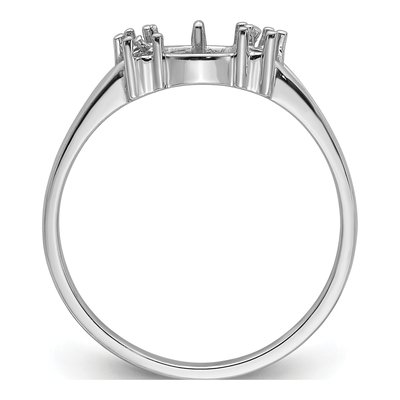 14K White Gold Pearl Ring Mounting – view 3