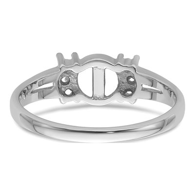 14K White Gold Pearl Ring Mounting – view 4