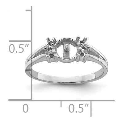 14K White Gold Pearl Ring Mounting – view 6
