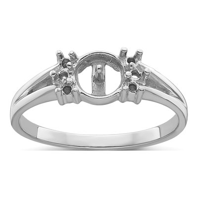 14K White Gold Pearl Ring Mounting