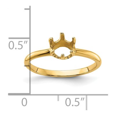 14K Yellow Gold Pearl Ring Mounting – view 6