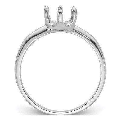 14K White Gold Pearl Ring Mounting – view 3