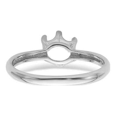14K White Gold Pearl Ring Mounting – view 4