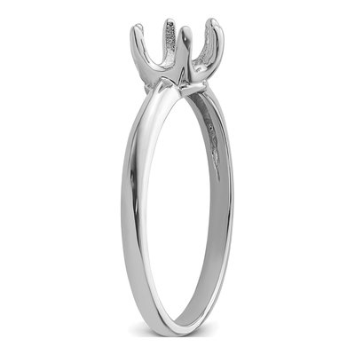 14K White Gold Pearl Ring Mounting – view 5
