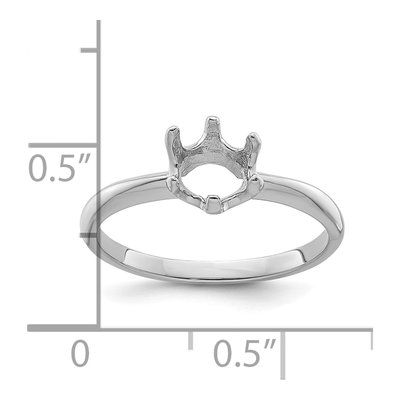 14K White Gold Pearl Ring Mounting – view 6
