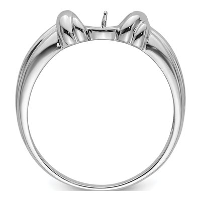 14K White Gold Pearl Ring Mounting – view 3