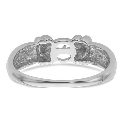 14K White Gold Pearl Ring Mounting – view 4