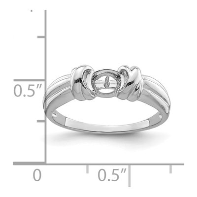 14K White Gold Pearl Ring Mounting – view 6
