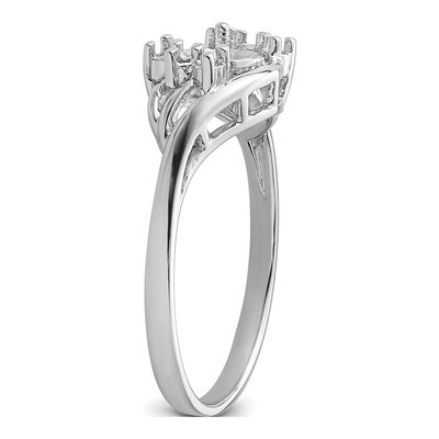 14K White Gold Pearl Ring Mounting – view 5