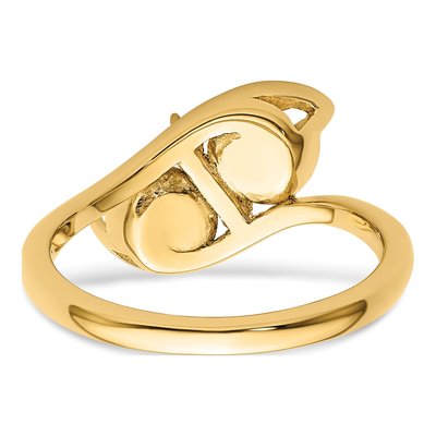 14K Yellow Gold Pearl Ring Mounting – view 4
