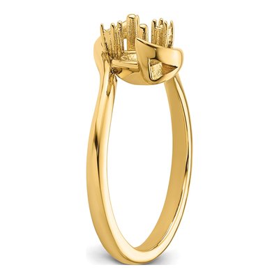 14K Yellow Gold Pearl Ring Mounting – view 5