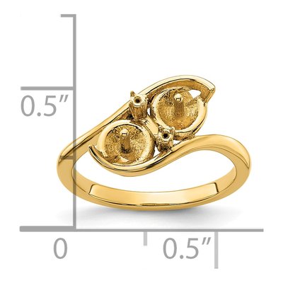 14K Yellow Gold Pearl Ring Mounting – view 6