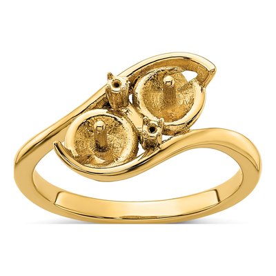 14K Yellow Gold Pearl Ring Mounting