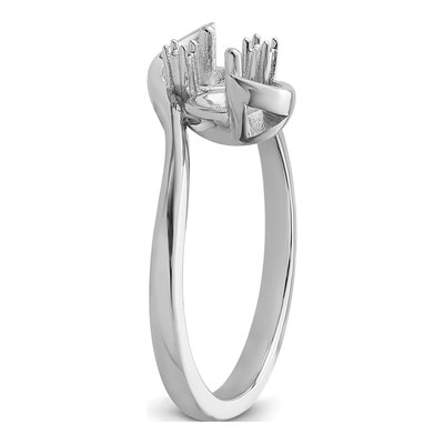 14K White Gold Pearls Ring Mounting – view 5