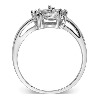 14K White Gold Pearls Ring Mounting – view 3