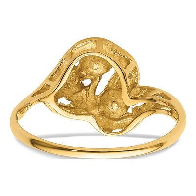 14K Yellow Gold Pearl Diamond Ring Mounting – view 4