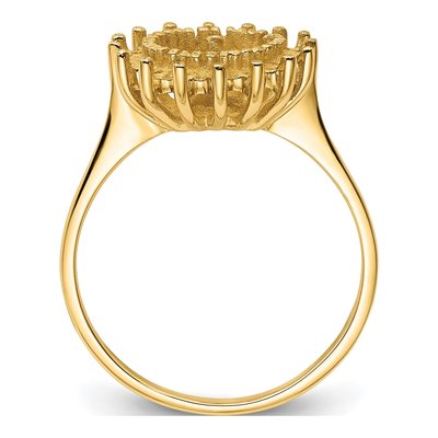 14K Yellow Gold Pearl Ring Mounting – view 3