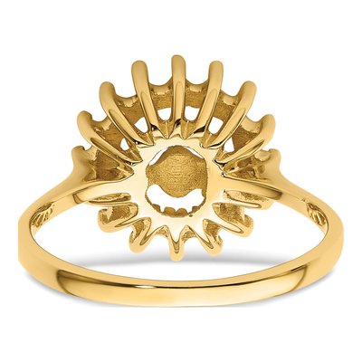 14K Yellow Gold Pearl Ring Mounting – view 4