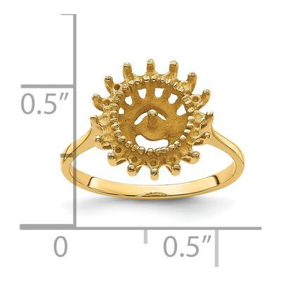 14K Yellow Gold Pearl Ring Mounting – view 6