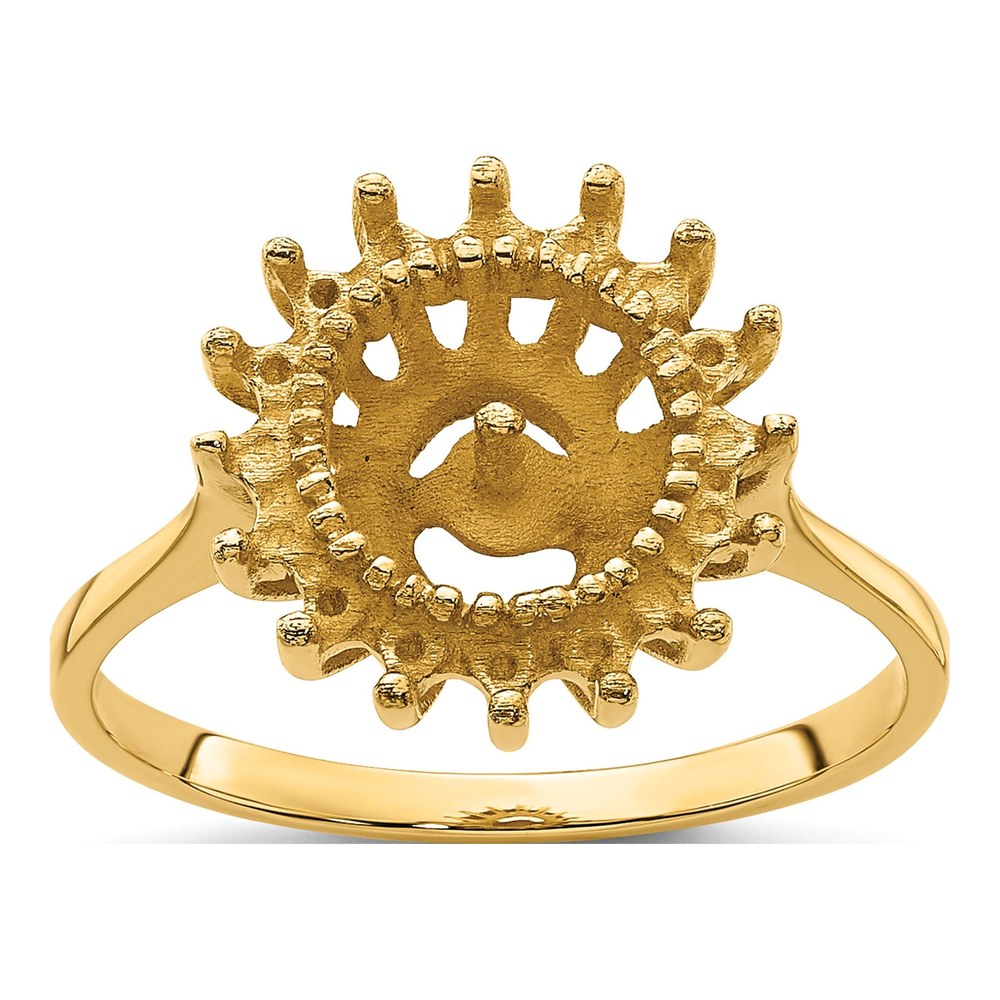 14K Yellow Gold Pearl Ring Mounting