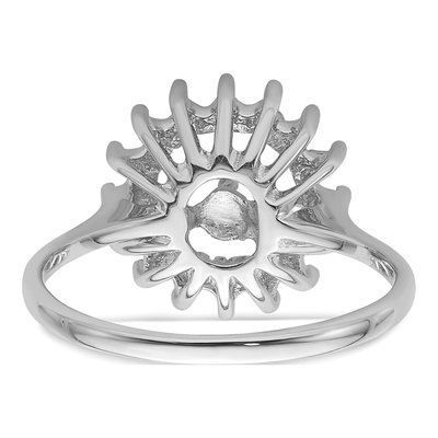 14K White Gold Pearl Ring Mounting – view 4