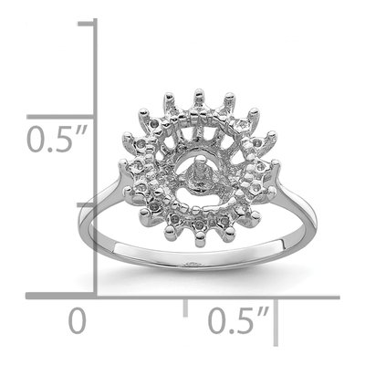14K White Gold Pearl Ring Mounting – view 6