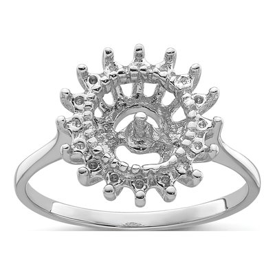 14K White Gold Pearl Ring Mounting