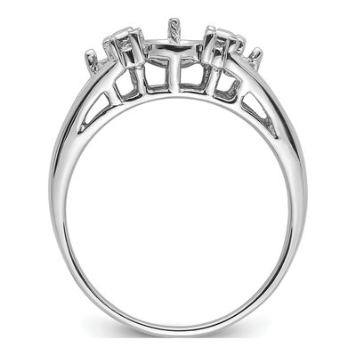 14K White Gold Pearl Ring Mounting – view 3