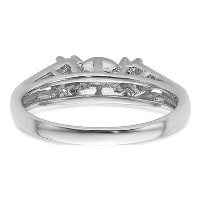 14K White Gold Pearl Ring Mounting – view 4