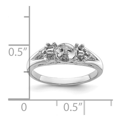 14K White Gold Pearl Ring Mounting – view 6