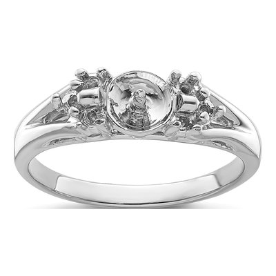 14K White Gold Pearl Ring Mounting