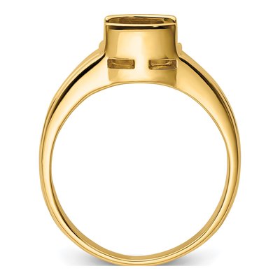 14K Yellow Gold Oval East-West Ring Mounting – view 3