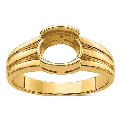 14K Yellow Gold Oval East-West Ring Mounting